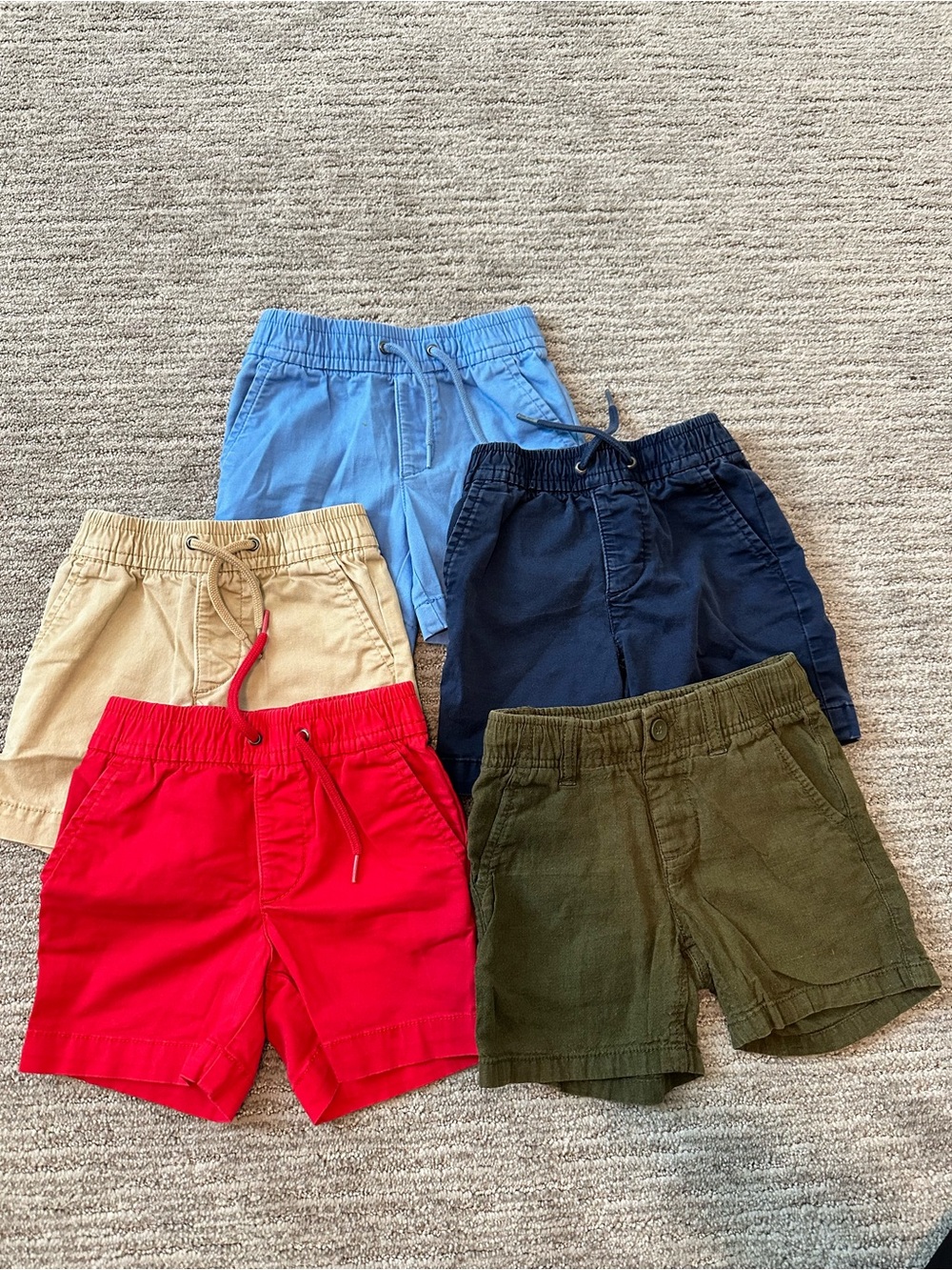 GAP Kids Pull-On Shorts - Red, Light Blue, Navy, Khaki, Olive